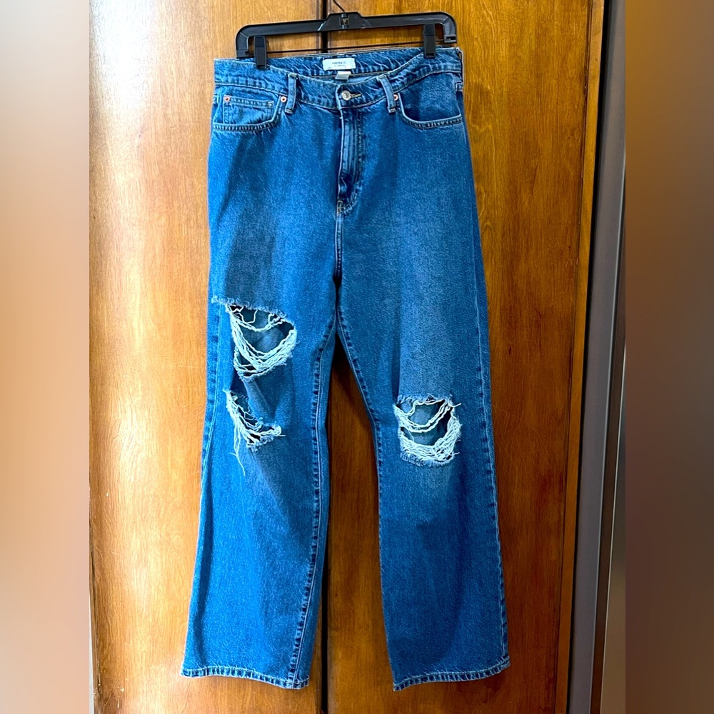 Forever 21 Baggy Ripped Jeans